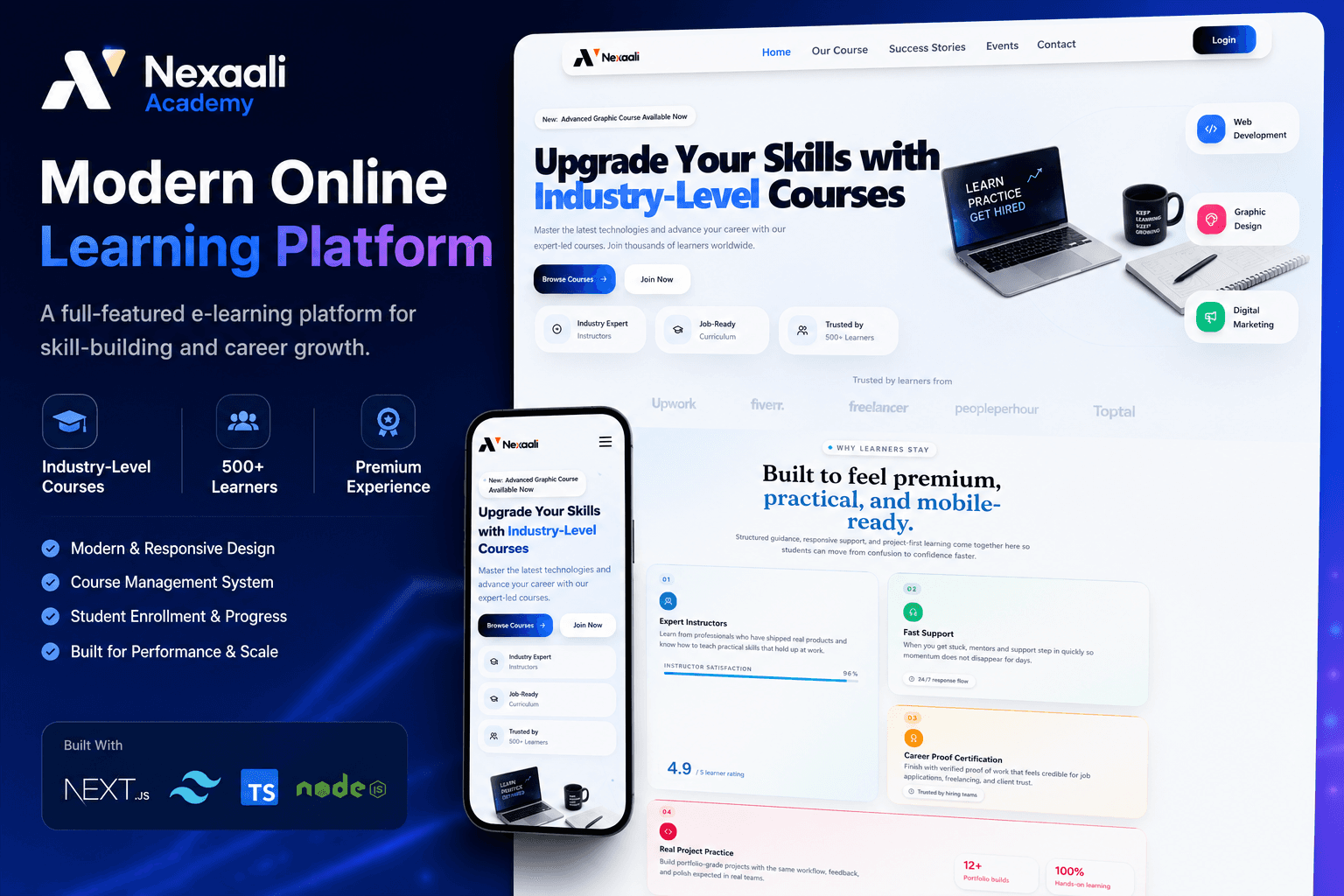 Nexaali Academy project screenshot