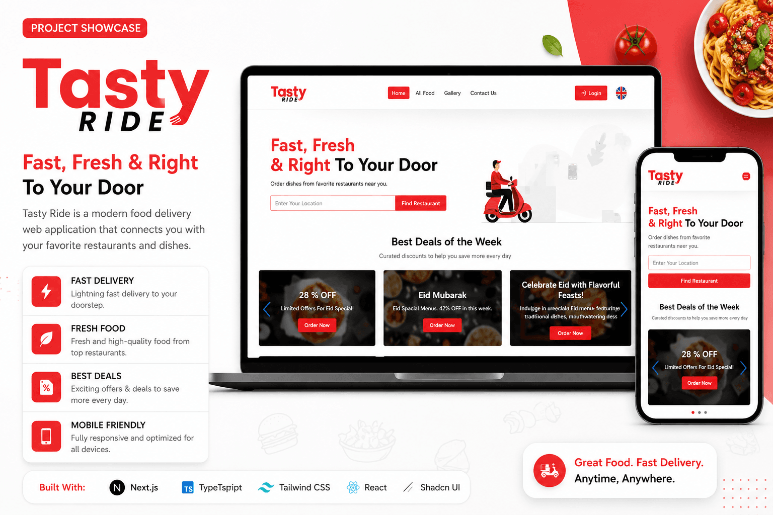 TastyRide project screenshot